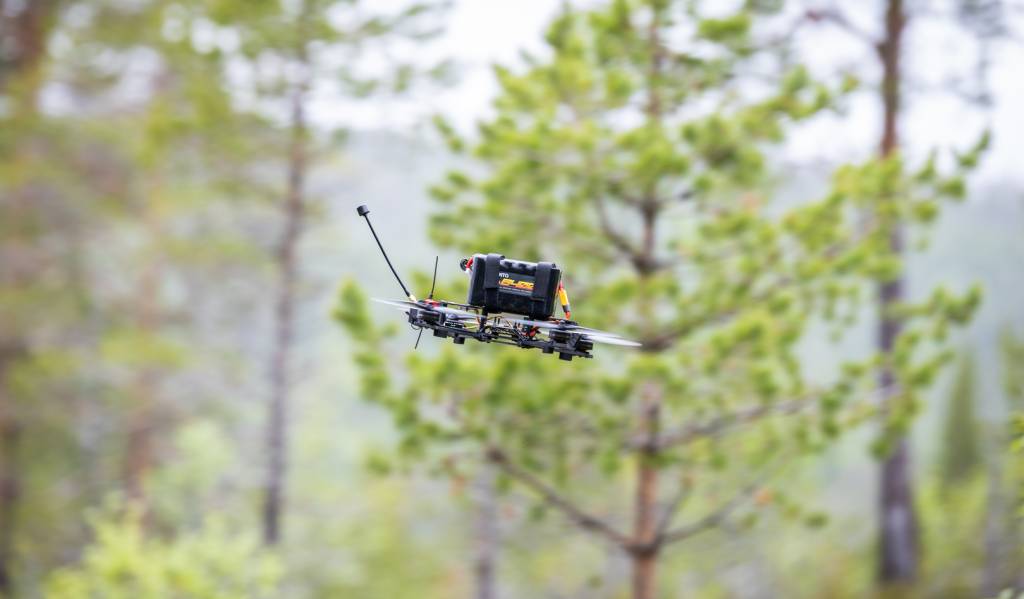 Drone som brukes under utdanningen av ukrainske droneoperatører.