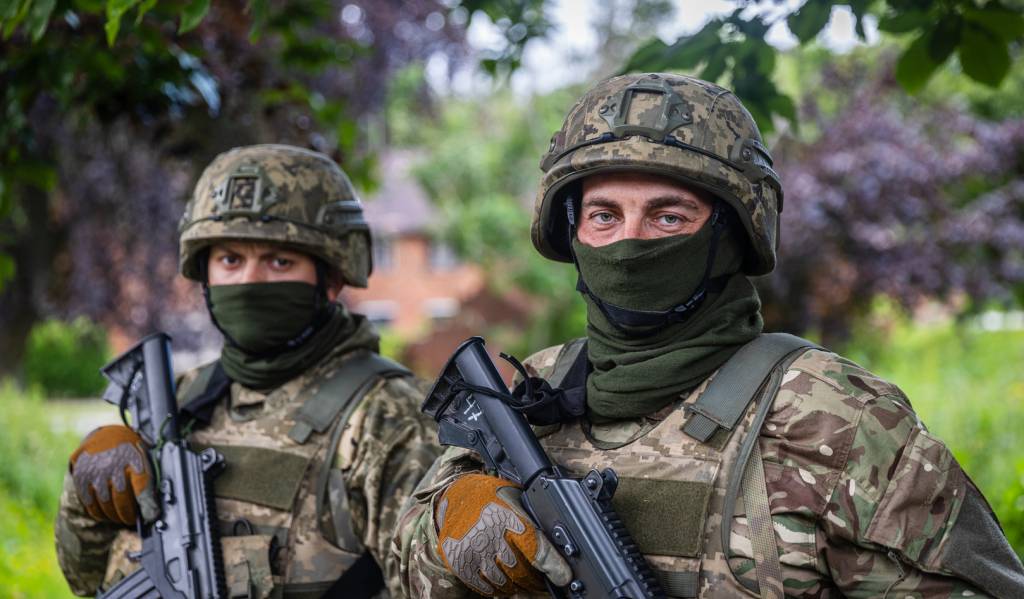 Ukrainsk soldat i operasjon Interflex.