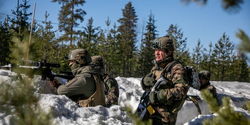 Franske soldater fra NATO VJTF brigade deltar på øvelse Cold Response 2022.