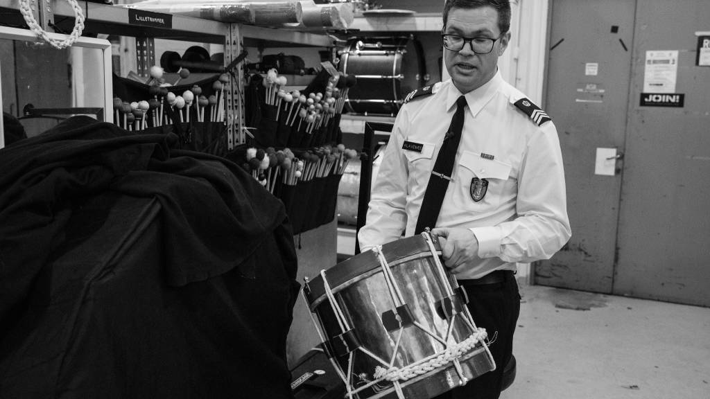 Jon Klavnes er Sjefsmeser i Marinemusikken.