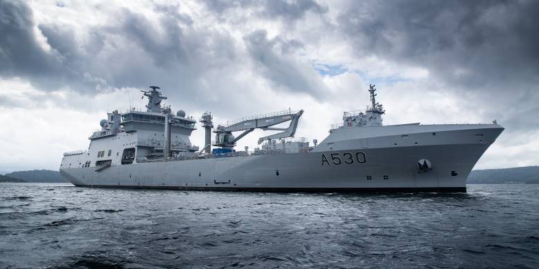 Mann over bord-båt (MOB) båt tilhørende KNM Maud i Oslofjorden på vei til Revierkaia