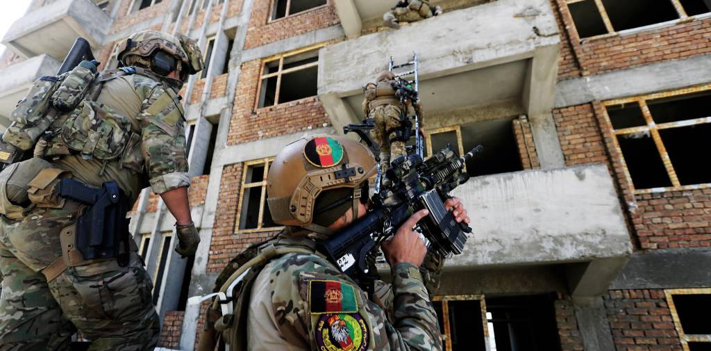 Afghansk spesial politi Crisis Response Unit 222 (CRU222) blir trent og monitorert av Marinejegerkommandoen i Kabul, Afghanistan