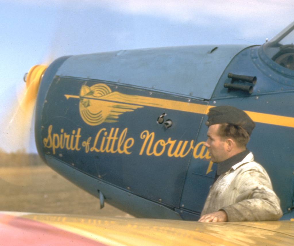 Skoleflyet Fairchild PT-19 Cornell.