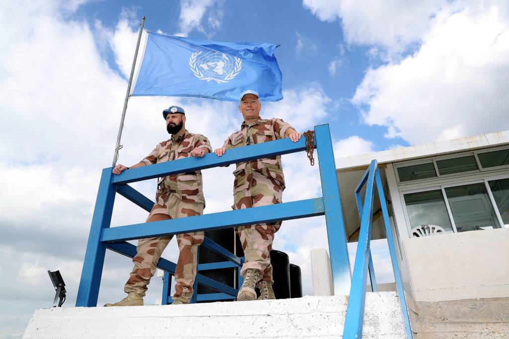 Torbjørn og Tom Arne fra UNTSO styrken på OP55 som er en del av Observer Group Golan (OGG) på Golan, området mellom Syria og Israel