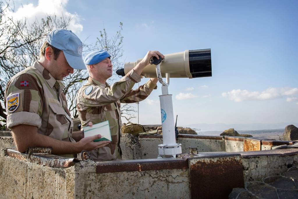 Norske FN-observatører på Golanhøyden.

//

Norwegian UN-observers at Golan.
