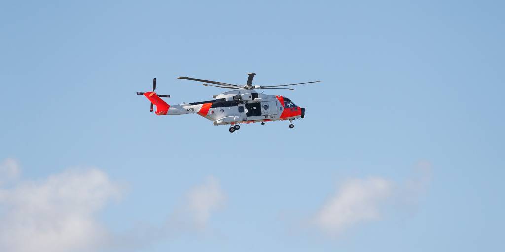 Et SAR Queen helikopter under IOC av det nye søk og rednings helikopteret SAR Quuen