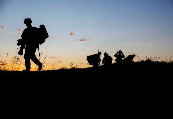 Soldater fra Heimevernets Innsatsstyrke Derby er markører under øvelse Oslofjord