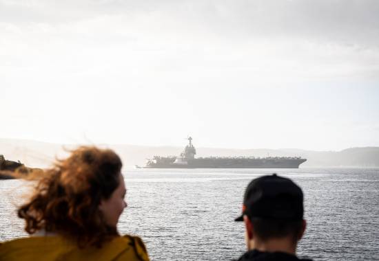 Det Amerikanske hangarskipet USS Gerald R. Ford besøker Oslo