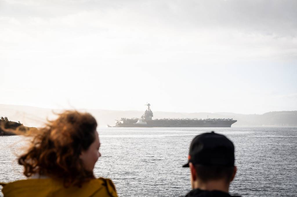 Det Amerikanske hangarskipet USS Gerald R. Ford besøker Oslo