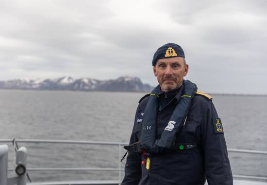 Sjef Sjøforsvaret Rune Andersen under øvelsen Formidable Shield