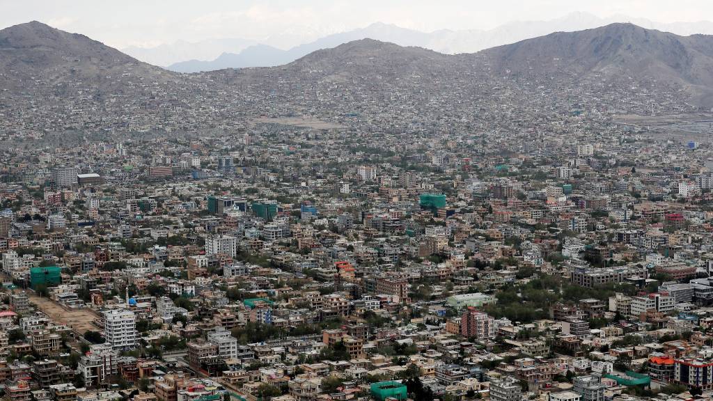 Flyfoto av Kabul, Afghanistan