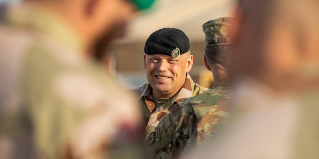 Oberstløytnant Einar Aarbogh er sjef for NORTU 5 (Norwegian Task Unit) i Anbar, Irak.