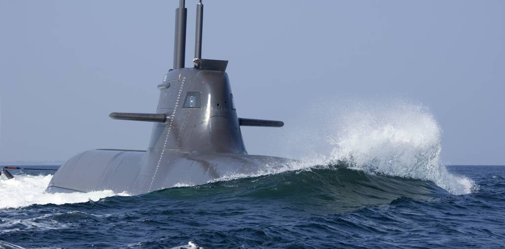 U33 Klasse 212A Uboot auf Ostsee-Probefahrt, September 2005. Photo HDW-YPS Peter Neumann