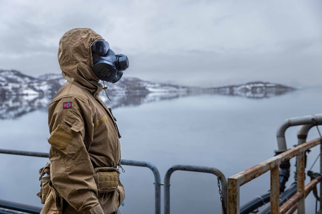 CBRN kompaniet øver under Nordic Response 24.