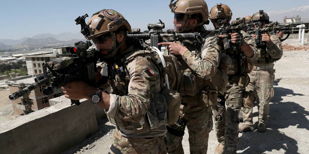 Afghansk spesial politi Crisis Response Unit 222 (CRU222) blir trent og monitorert av Marinejegerkommandoen i Kabul, Afghanistan