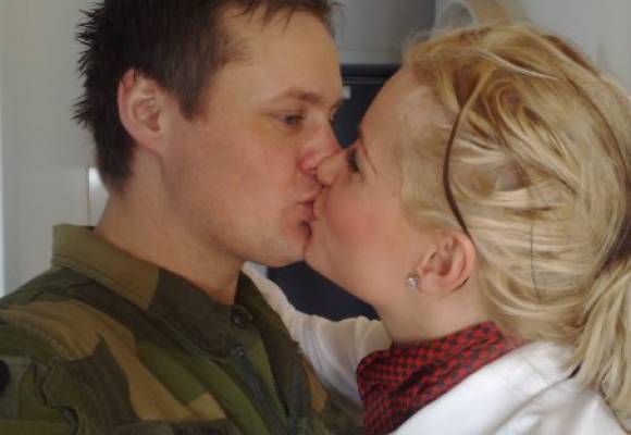 Monja og Lars som unge kjærester