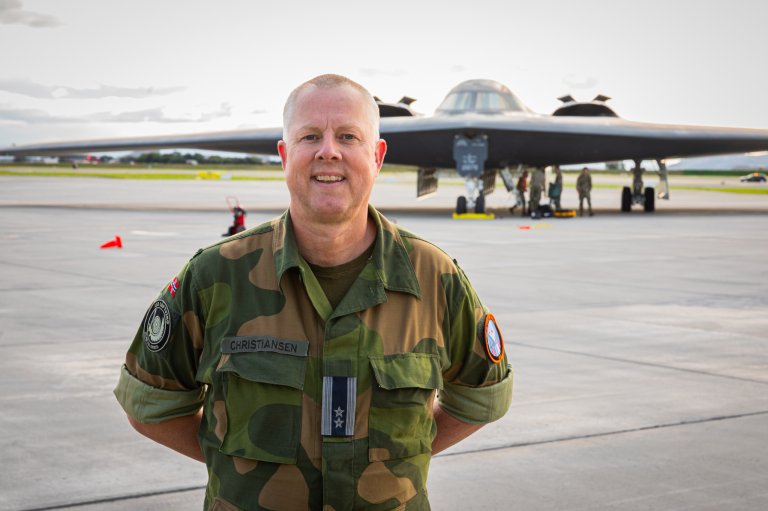 Nestkommanderende ved Ørland flystasjon og 132 luftving, obersløytnant Tom Christiansen. Her ved en tidligere anledning. Foto: Ole Andreas Vekve, Forsvaret