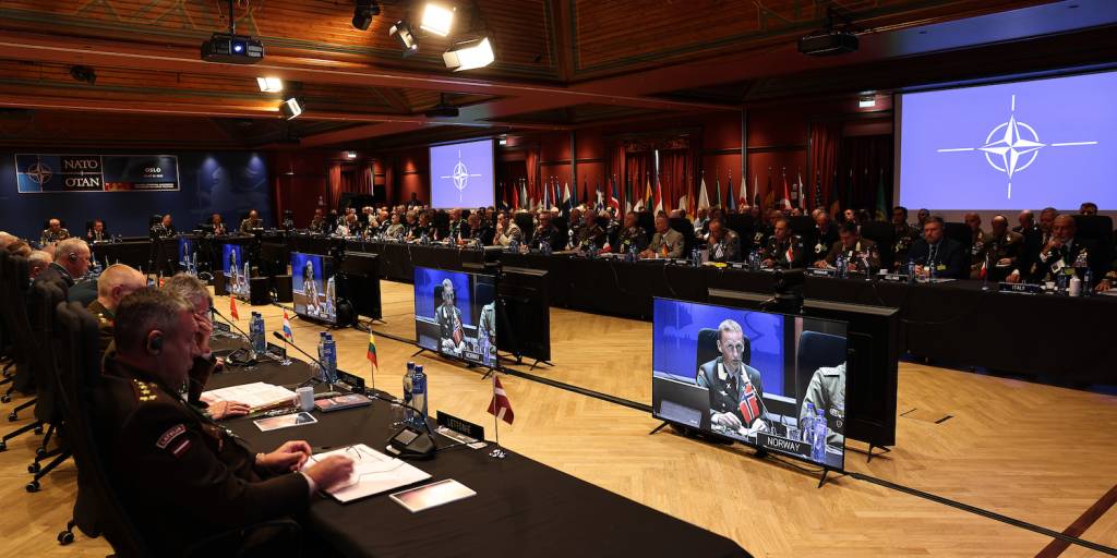 Forsvarssjef General Eirik Kristoffersen under åpningen av NATO Military Committee Conference 2023 i Oslo