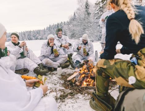 Kandidater ved Forsvarets opptak og seleksjon vinter 2019.