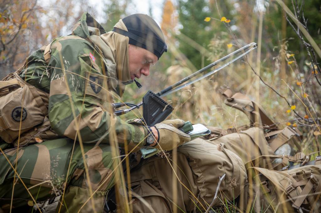 Cyberingeniørskolen (Forsvarets høgskole) under øvelse Initial Entry på Kittilbu, september 2018 *** Local Caption *** The Norwegian Defence University College of Engineering – Telematics during exercise Initial Entry, September 2018.
