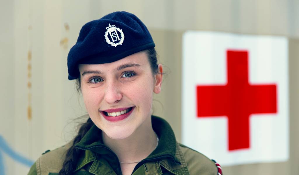 Sanitetssoldat i tropp 1 på Sessvollmoen / Conscripted medic/soldier