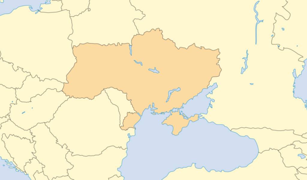Kart over Ukraina