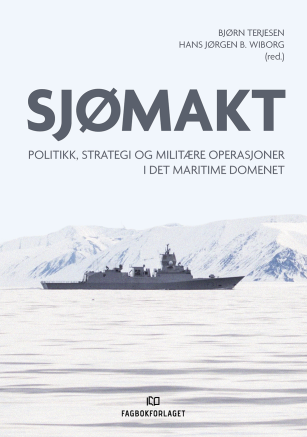 Forsiden av boken Sjømakt - bilde av militært fartøy