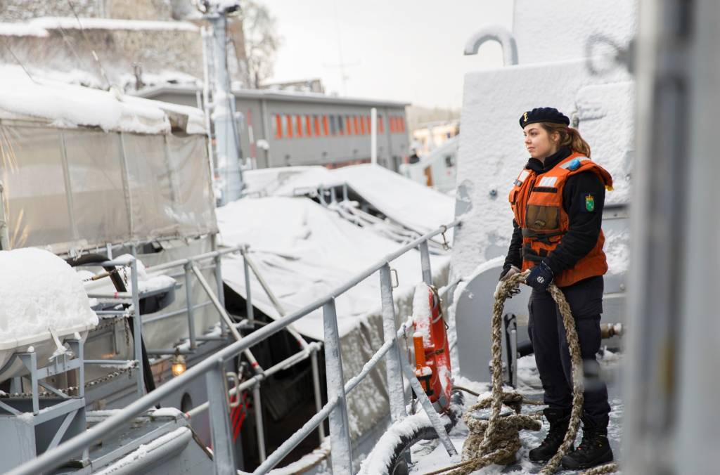 Menig soldat om bord KNM Rauma