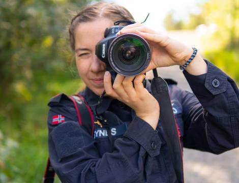 Presse- og informasjonssoldat i Sjøforsvaret.