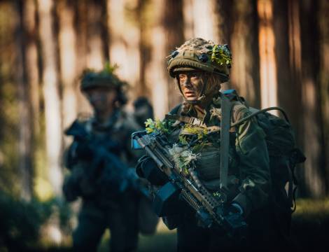 Kompani C i 2. bataljon utgjør hoveddelen av kompanistridsgruppen fra Brigade Nord som deltar på den multinasjonale øvelsen Saber Strike 18 i Latvia/ Norwegian Army soldiers, assigned to C Company, 2nd Battalion, Brigade Nord,  during Saber Strike 18 at Adazi Training Area, Latvia