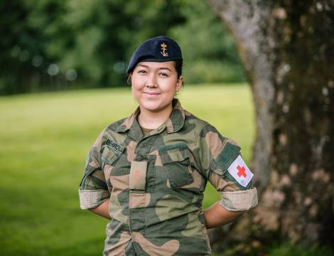 Sanitetsgast på KNM Harald Haarfagre.