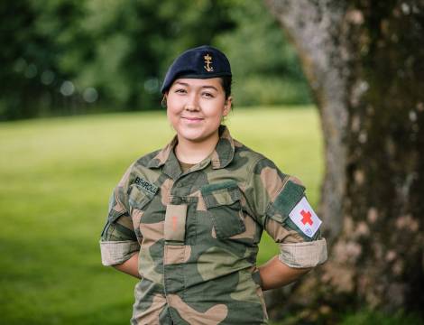 Sanitetsgast på KNM Harald Haarfagre.