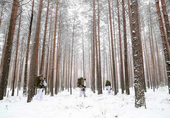 Feltoperatører fra Fjernoppklaringseskadronen i den norske Hæren trener under NATO oppdraget enhanced Forward Presence (eFP) i Litauen / Field Operators from the Long-Range Reconnaissance Patrol LRRP) trains during NATO's enhanced Forward Presence (eFP) mission in Lithuania