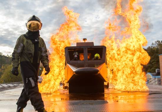 Røykdykkere under øvelse i Bergen