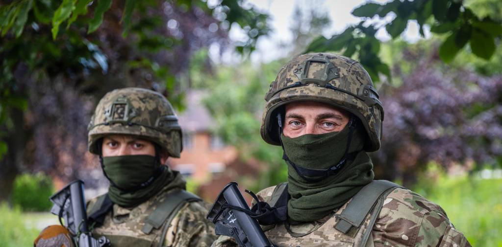 Ukrainsk soldat i operasjon Interflex.