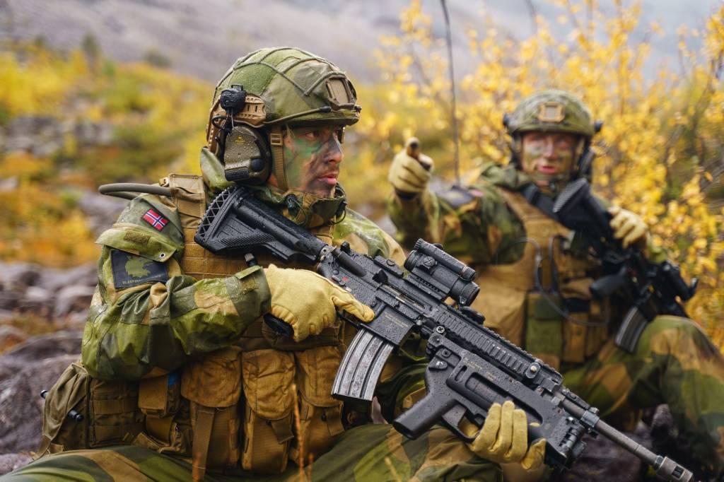 I september hadde innsatsstyrke Bjørn West årlig trening, med mye skyting og stridsteknikk.