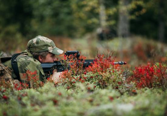 Innsatsstyrke Grebe (HV-05) under øvelse på Haslemoen.