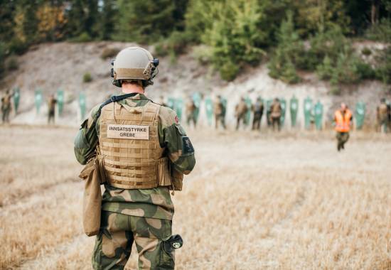 Innsatsstyrke Grebe (HV-05) under øvelse på Haslemoen.