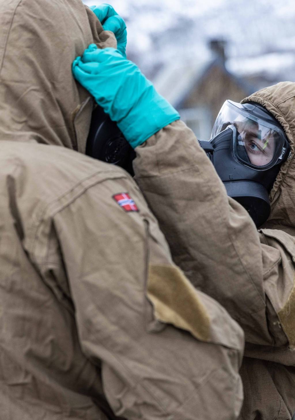 CBRN kompaniet øver under Nordic Response 24.
