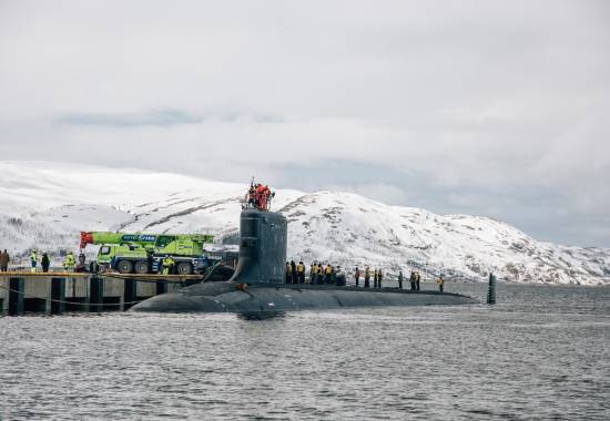 Amerikansk reaktordrevet Ubåt, USS New Mexico, på Grøtsund Industrihavn.