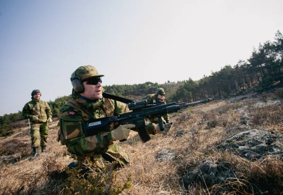 Haugaland HV-område i HV-08 øver på ta grop under øvelse Jøssing 2025