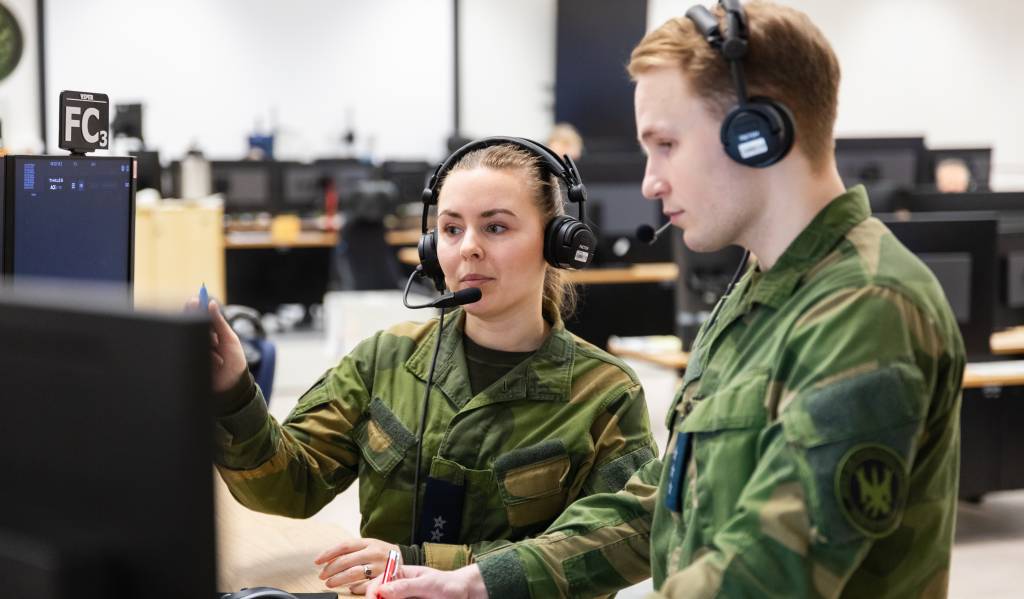 Norske Air Battle Managers (ABM) arbeider i Air Ops på Sørreisa.