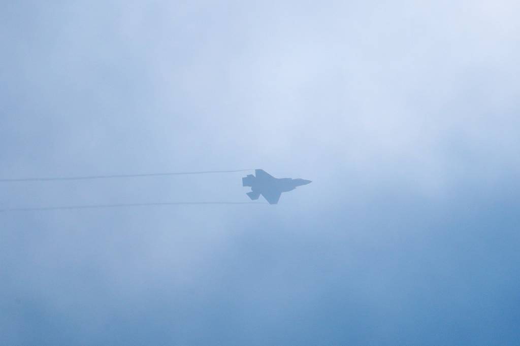 Et norsk F-35 kampfly i luften