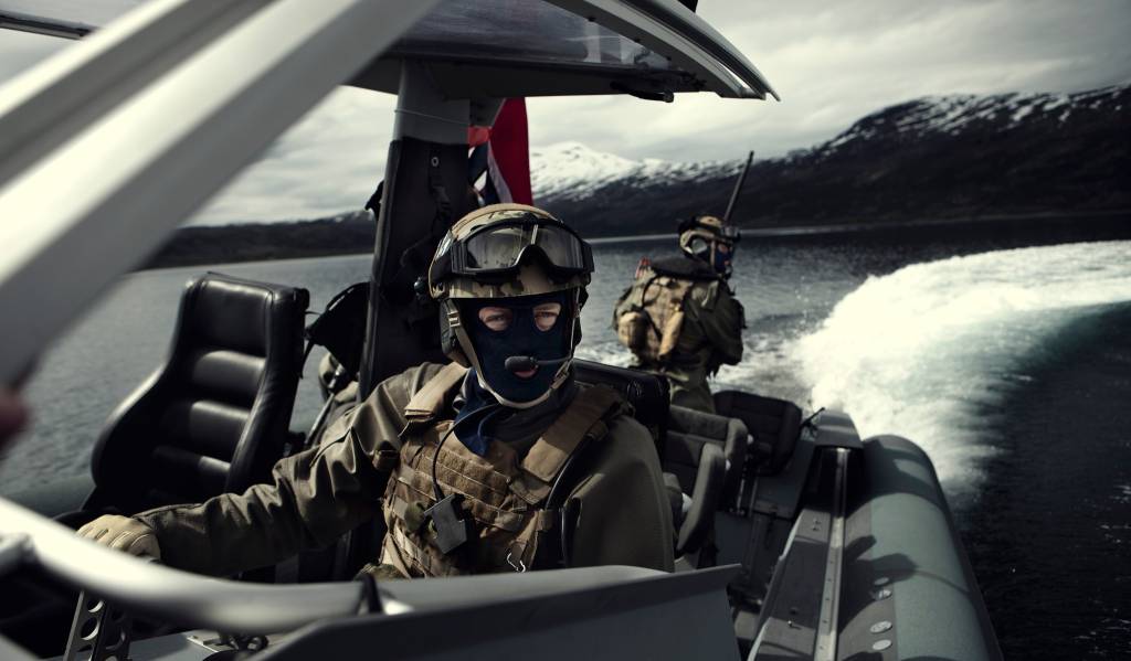 Spesialbåtoperatører fra Marinejegerkommandoen trener under en øvelse i Ramsund / 
Boatoperators from  the Norwegian Navy Special Operations Command during an exercise in nothern Norway 