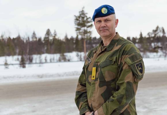 Brigadesjef Terje Bruøygard under øvelse Nordic Response 24.
