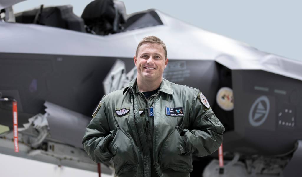 Sjef 332 skvadron, oberstløytnant Ståle Nymoen.