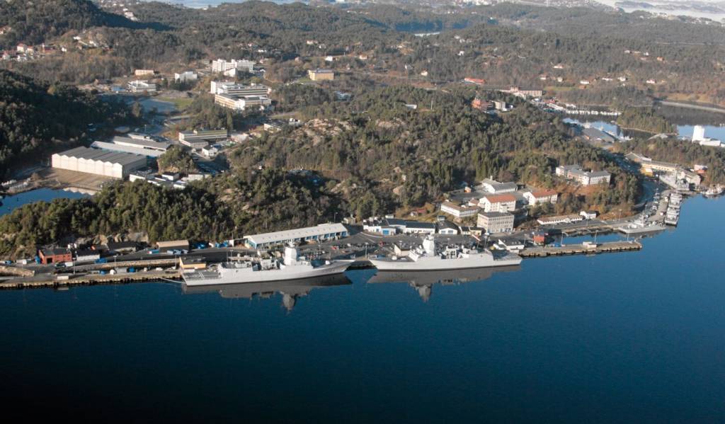 Haakonsvern Hovedkai fra luften