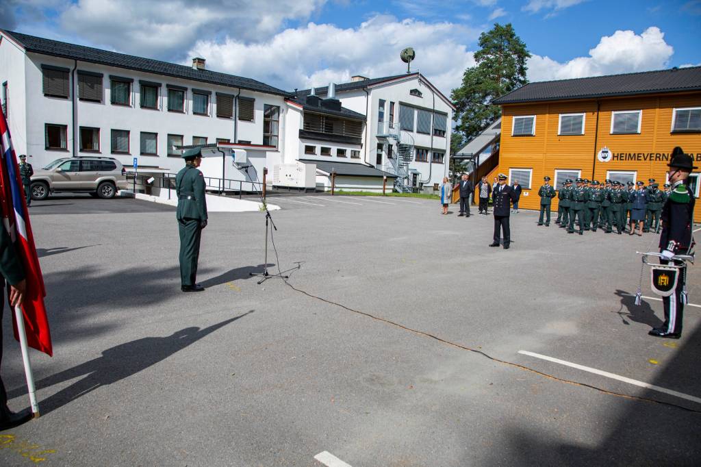 Brigader Elisabeth Michelsen ble satt inn som ny sjef for Heimevernet, 20 august, og seremonien ble gjennomført på Terningmoen Leir.