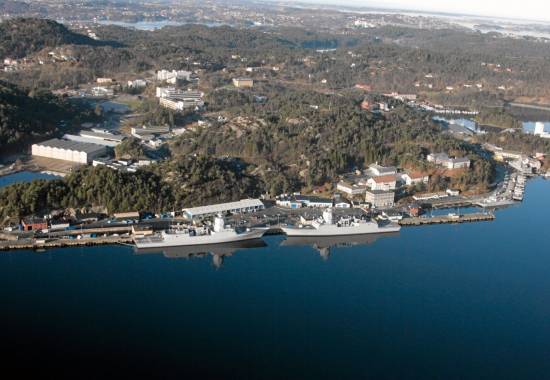 Haakonsvern Hovedkai fra luften
