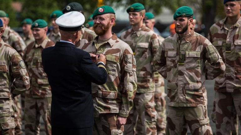 Hjemkomst med medaljesermoni for NOR TU, Irak i 2016.